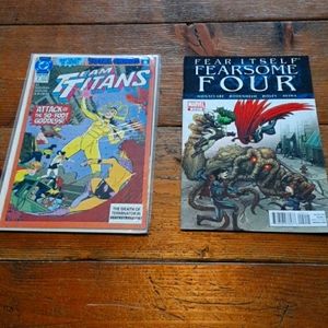 Two Marvel comic books